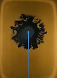 Otto Piene, Blue Streak, 1980, Farbserigrafie auf Karton