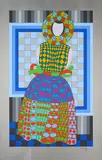 Fille Fleur by Victor Vasarely, Ca. 1975, Farbserigrafie auf Karton, sold Sep 2023