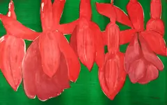 Rosa Loy, Fuchsien, 1999, Farblichtdruck auf leichtem Karton