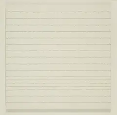 Leo Erb, Ohne Titel, 1988, Handgeschöpftes Bütten auf Holz. In Objektkasten