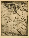 Max Pechstein, Nach dem Bad, 1920, Radierung auf Bütten