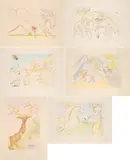 Le Bestiaire de La Fontaine Dalinisé by Salvador Dalí, 1974, Jeweils Radierung mit Farbpochoir auf Japan, sold Oct 2023
