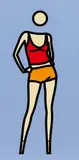 Julian Opie, This is Kiera (Nr. 5), 2004, Vinyl auf Maße: 215 x 107cm
