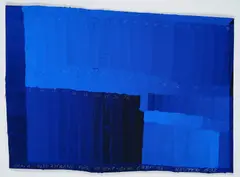 Hans Peter Reuter, "Ikala Ultramarin für Objekt - Blau (751) M3", 1993, Acryl und Ultramarin auf Leinen