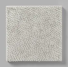 "Interferenzen" by Günther Uecker, 2003, Porzellanrelief mit eingefassten Porzellannägeln., sold Nov 2023