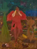 Arik Brauer, "Das Mädchen mit den Puffärmeln"