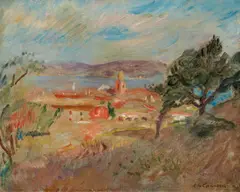 Charles Camoin, Ansicht von Saint Tropez, Öl auf Leinwand