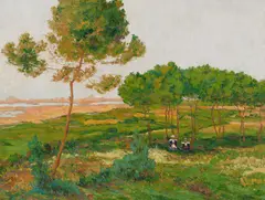 Léo Gausson, Landschaft in der Bretagne, 1925, Öl auf Leinwand