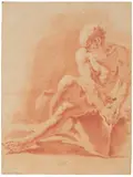 Francesco Polazzo, Hiob, Rötelzeichnung auf Papier