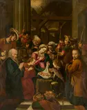 Kölnische Schule, Anbetung der Hirten, Öl auf Holz