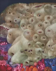 "A Quiet Place In The Universe" by Sebastian Gögel, 2002, Öl auf Leinwand, sold Oct 2023
