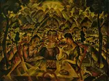 Josef Kölschbach, Schachspieler, Um 1917/18, Öl auf Leinwand
