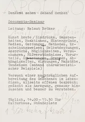 Apollo mit Beuys by Joseph Beuys, 1977, Handzettel, mit handschriftlichen Zusätzen. Schreibmaschine und Grafit auf Papier, sold Sep 2023