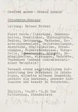Joseph Beuys, Apollo mit Beuys, 1977, Handzettel, mit handschriftlichen Zusätzen. Schreibmaschine und Grafit auf Papier
