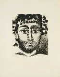 Pablo Picasso, Tête de Faune, 1958, Radierung auf Japan