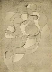 Linienfigur by Willi Baumeister, 1934, Lithografie auf Velin, sold Feb 2024