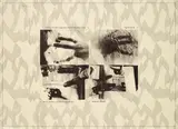 Sigmar Polke, Hände (Die Vermittlung zwischen dem Oberen und dem Unteren), 1973, Farboffset auf dünnem Velin mit Elefantenhaut-Muster
