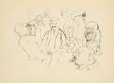 George Grosz, Stammtischstudien (Aus: Ecce Homo), 1919, Radierung auf Velin