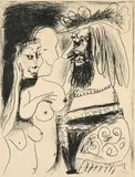 Le vieux Roi by Pablo Picasso, 1959, Lithografie auf Arches (Wasserzeichen), sold Feb 2024