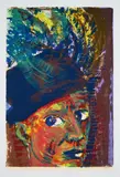 Rainer Fetting, Selbst als Rembrandt, 1989, Farblithografie auf Arches (Wasserzeichen)