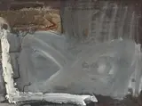 Antoni Tàpies, Grey with White Corner, 1963, Mischtechnik auf Leinwand