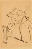 Kopfstudie by Heinrich Zille, Kohle auf Velin, sold Feb 2024