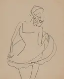 Tänzerin by Ernst Ludwig Kirchner, Grafit auf Papier, sold Feb 2024