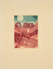 Vue de ma fenêtre by Max Ernst, 1960, Farbradierung auf Bütten, sold Feb 2024