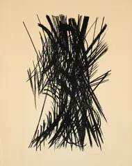 L 18 by Hans Hartung, 1957, Lithografie auf BFK RIVES (Wasserzeichen), sold Oct 2023