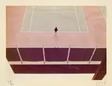 David Hockney, Tennis Court, Berkeley (Aus: Twenty Photographic Pictures), 1971, C-Print auf Kodak