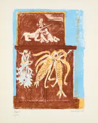 Mais by Erich Heckel, 1968, Farblithografie auf BFK Rives (Wasserzeichen), sold Jan 2024