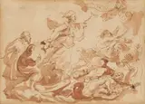 Peter Paul Rubens, Der Triumph der Eucharistischen Wahrheit, Feder, laviert auf Papier