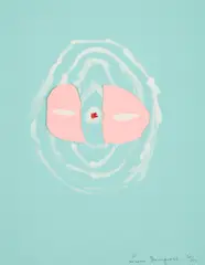 Louise Bourgeois, Ohne Titel, 1989-94, Farblithografie, collagiert auf Velin