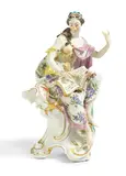 CALLIOPE by Meissen, 20. Jh, Porzellan, farbig und gold staffiert, sold May 2023