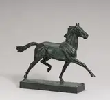 Albert Hinrich Hussmann, Trabendes Pferd, Bronze, grün patiniert