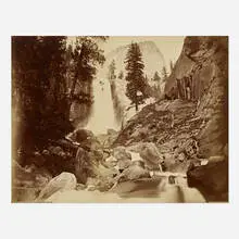 Carleton E. Watkins and Isaiah Taber, 87. The Vernal Falls, 343 feet, Yosemite, Cal., mammoth plate albumen print