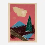 Josef Zenk, Outdoors, woodcut in colors