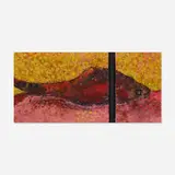Vladimir Cora, Pez, 1990, oil and acrylic on canvas, wood