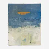 Lawrence Carroll, Robert Rauschenberg is Dead (from the Obituary Series), c. 1987-91, mixed media collage on paper