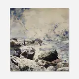 Balcomb Greene, Wind, Ocean, Sun, 1963, oil on canvas