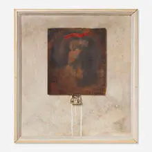 Luis González Palma, La alternativa de la soledad, 1989, mixed media assemblage on Masonite