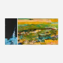 Markus Bacher, o2P_bo_2008_2015, 2008-15, acrylic on canvas diptych