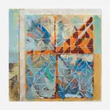 George Little, Window Seat at Henri's, oil and mixed media on linen