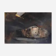 Zsolt Bodoni, Untitled (Train), 2011, acrylic and oil on canvas