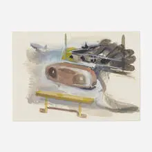 Measuring Music or The Measurement of Music by Neal Tait, 2002, watercolor on paper, sold Nov 2023