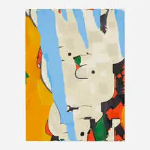 Dustin Pevey, Chatlieb, 2015, acrylic and UV ink on canvas