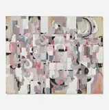 Aubrey Penny, Composition No. 100A (Plastic Alphabet), 1955, casein on board