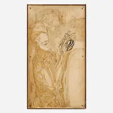 George Herms, The Catch, 1964, mixed media on paper in artist's frame