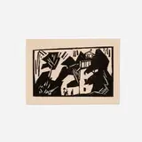 Lyonel Feininger, Im Park exhbiition invitation, woodcut