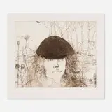 Jim Dine, Self-Portrait with a Flat Cap (weeds), 1974, etching